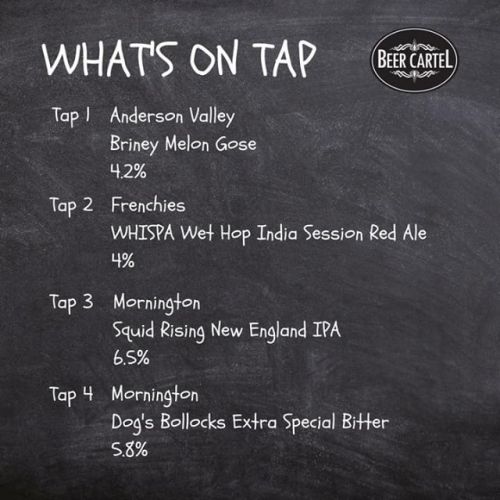 Now pouring on Growlers @ Beer Cartel HQ