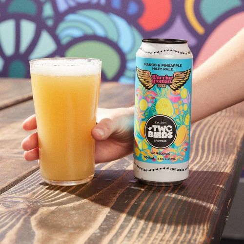 Two Birds Warrior Woman 2022 Mango & Pineapple Hazy Pale 500ml Can