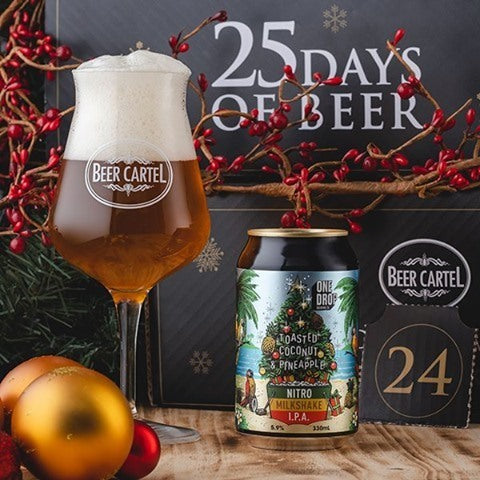 Beer Cartel Advent Calendar Day 24: One Drop Toasted Coconut & Pineapple Nitro Milkshake IPA⠀