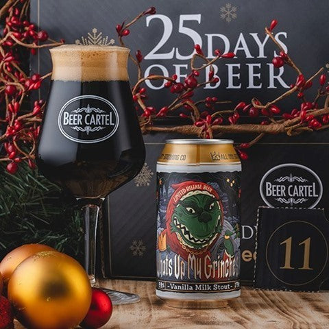 Beer Cartel Advent Calendar Day 11: All Inn What’s Up My Grinches Vanilla Milk Stout⠀