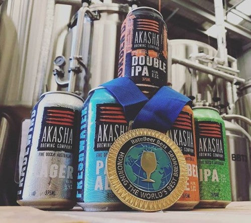 Massive achievement by Akasha Brewing Company named best brewery in Australia by RateBeer.