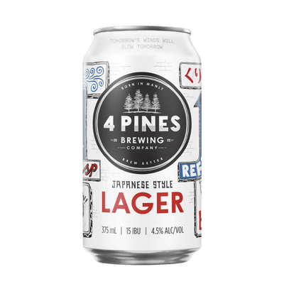 4 Pines Japanese Style Lager 375ml Can