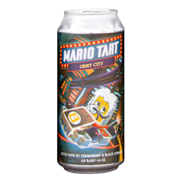 8Bit Brewing Mario Tart Orbit City Strawberry & Blackcurrant Kettle Sour 473ml Can