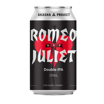 Akasha Romeo and Juliet Double IPA 375ml Can