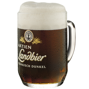 Aktien Landbier Glass Stein