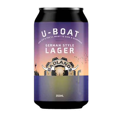 Badlands U-Boat Lager 375ml Can