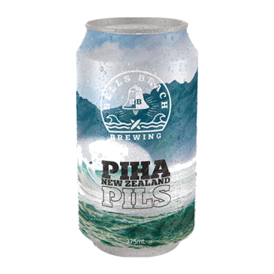 Bells Beach Piha NZ Pils 375ml Can