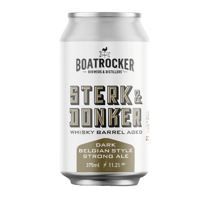Boatrocker Stern and Donker Barrel Aged Dark Belgian Style Strong Ale 375ml Can