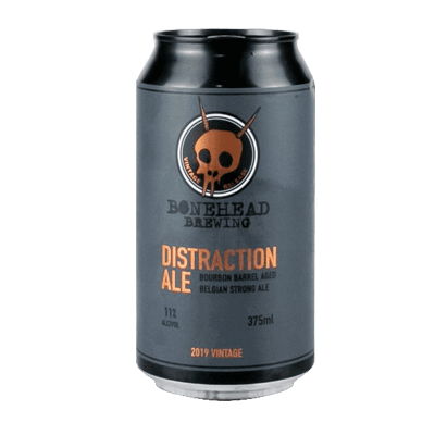 Bonehead Distraction Ale Bourbon Barrel Aged Belgian Strong Ale