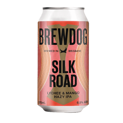 BrewDog Silk Road Mango and Lychee Hazy IPA 375ml Can