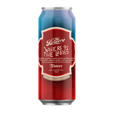 Bruery Where Is the Lava? Bourbon Barrel Aged Sour Imperial Stout with Cherry, Cacao Nibs, Cocoa Powder and Madagascar Vanilla Beans 473ml Can
