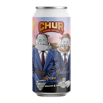 Chur Hazy Hop Buddies #34 Harry & William Hazy IPA 440ml Can