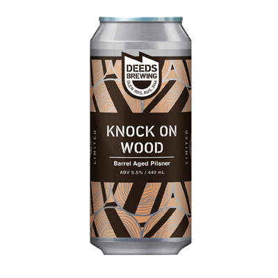 Deeds Knock On Wood Barrel Aged Pilsner 440ml Can