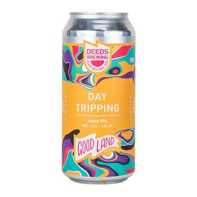 Deeds x Good Land Day Tripping Juicy IPA 440ml Can