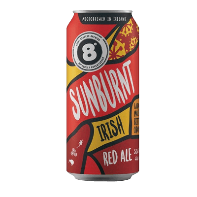 Eight Degrees Sunburnt Irish Red Ale 440ml Can