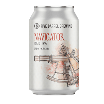 Five Barrel Navigator Red IPA 375ml Can