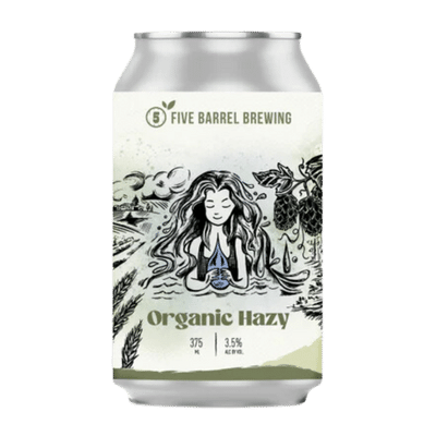 Five Barrel Organic Hazy Pale 375ml Can