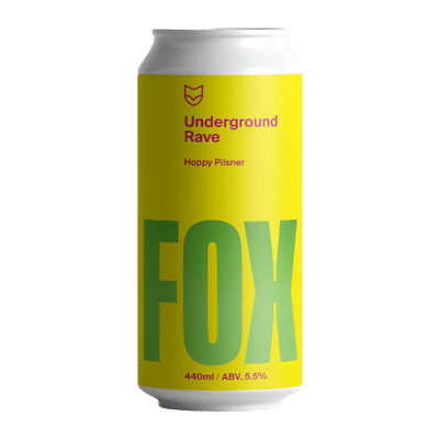 Fox Friday Underground Rave Hoppy Pilsner 440ml Can
