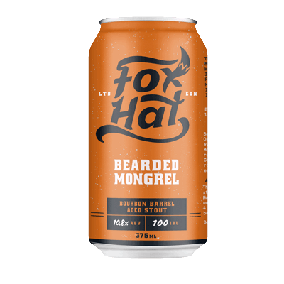 Fox Hat Bearded Mongrel Bourbon Barrel Aged Imperial Stout 375ml Can