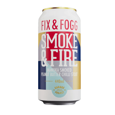 Garage Project Smoke & Fire Manuka Smoked Peanut Butter Chilli Stout 440ml Can