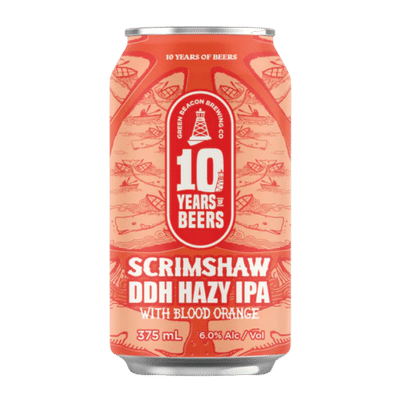 Green Beacon Scrimshaw DDH Hazy IPA with Blood Orange 375ml Can