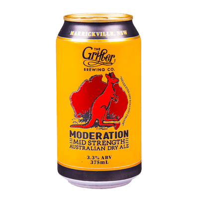 Grifter Moderation Mid Strength Australian Dry Ale 375ml Can