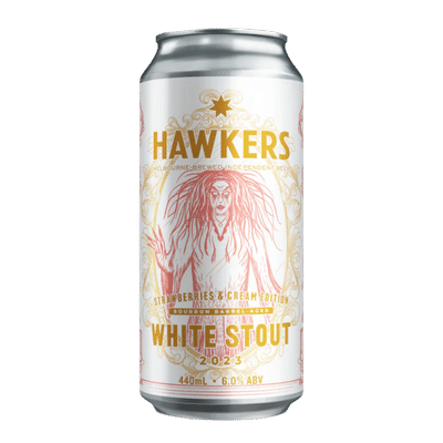 Hawkers BBA White Stout 2023 Strawberries & Cream Edition 440ml Can
