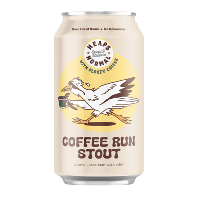 Heaps Normal Coffee Run Alcohol Free Stout 375ml Can