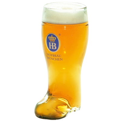 Hofbrau German Beer Boot Glass 1 Litre