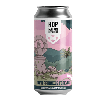 Hop Nation Dark Paradise Forever Nitro Rocky Road Pastry Stout 440ml Can