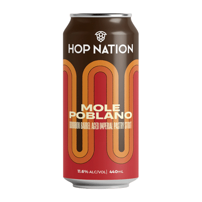 Hop Nation Mole Poblano BBA Imperial Pastry Stout 440ml Can