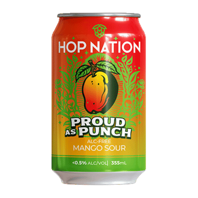Hop Nation Proud As Punch Alcohol Free Mango Sour 375ml Can