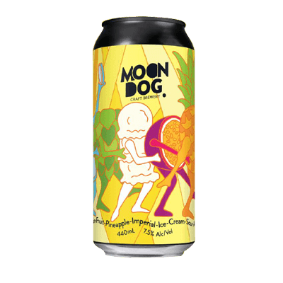 Moon Dog Conga Lines Passion Fruit Pineapple Imperial Ice Cream Sour Ale 440ml Can