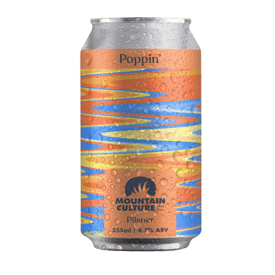 Mountain Culture Poppin' Pilsner 355ml Can