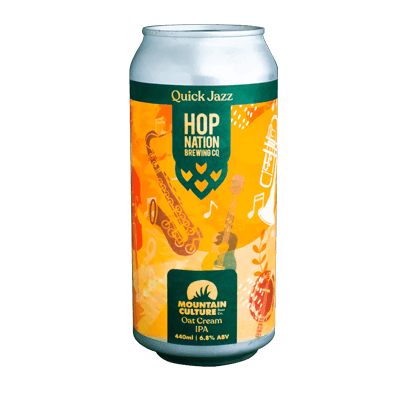 Mountain Culture x Hop Nation Quick Jazz Oat Cream IPA 440ml Can
