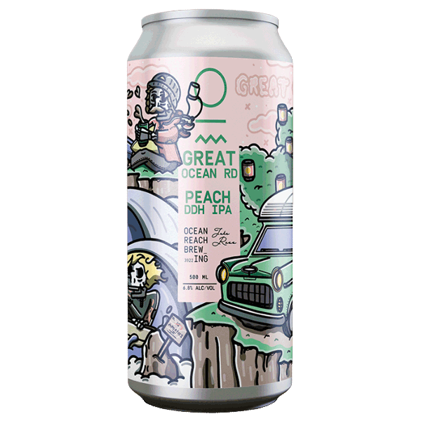 Ocean Reach Artist Series Great Ocean Rd Peach DDH IPA 500ml Can