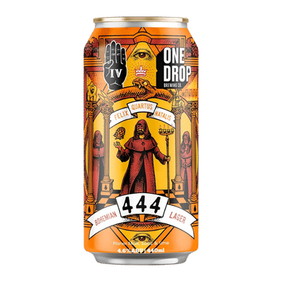 One Drop 444 Bohemian Lager 440ml Can