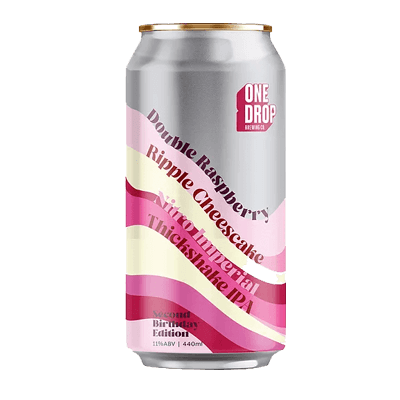 One Drop Double Raspberry Ripple Cheesecake Nitro Imperial Thickshake IPA