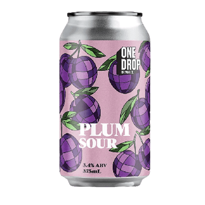 One Drop Plum Sour Berliner Weisse 375ml Can