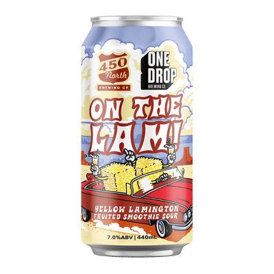 One Drop x 450 North On The Lam! Yellow Lamington Smoothie Sour 440ml Can
