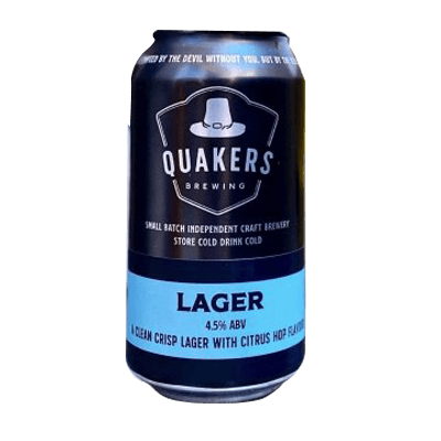 Quakers Hat Lager 375ml Can