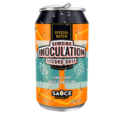 Sauce Inoculation Second Dose Single Hop East Coast IPA 375ml Can