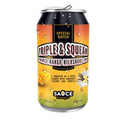 Sauce Triple & Squeak Triple Mango Milkshake IPA 375ml Can