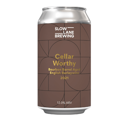 Slow Lane Barrel Aged Cellar Worthy Bourbon Barrel Aged Barleywine 375ml Can