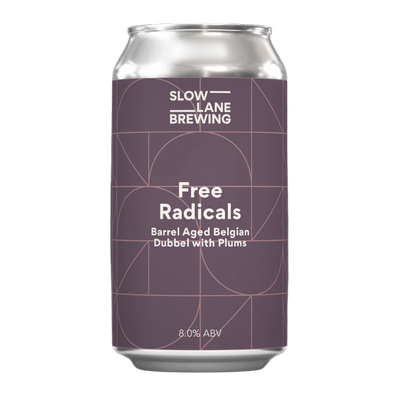 Slow Lane Free Radicals Barrel Aged Belgian Dubbel with Plums 375ml Can