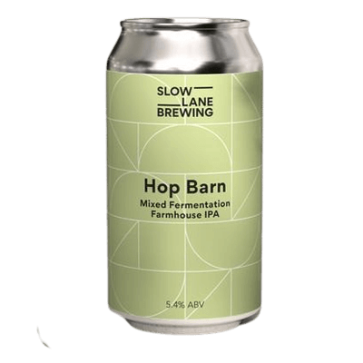 Slow Lane Hop Barn Mixed Fermentation Farmhouse IPA 375ml Can