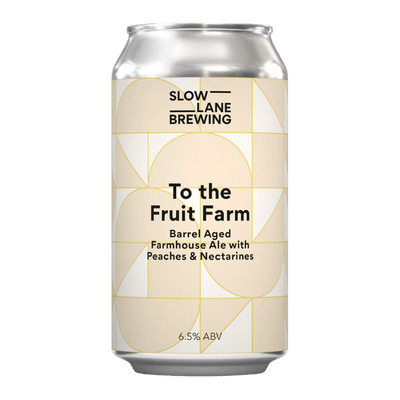 Slow Lane To the Fruit Farm BA Farmhouse Ale with Peaches & Nectarines 375ml Can