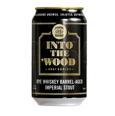 Stomping Ground Into the Wood Rye Whiskey Barrel-Aged Imperial Stout 2021 355ml Can