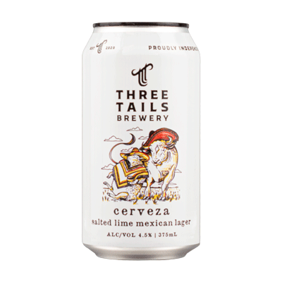 Three Tails Cerveza Salted Lime Mexican Lager 375ml Can