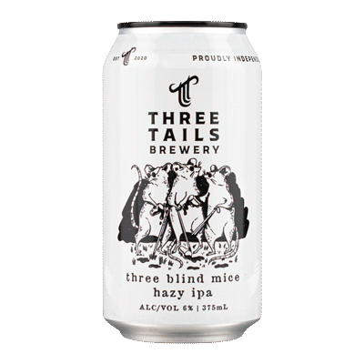Three Tails Three Blind Mice Hazy IPA 375ml Can